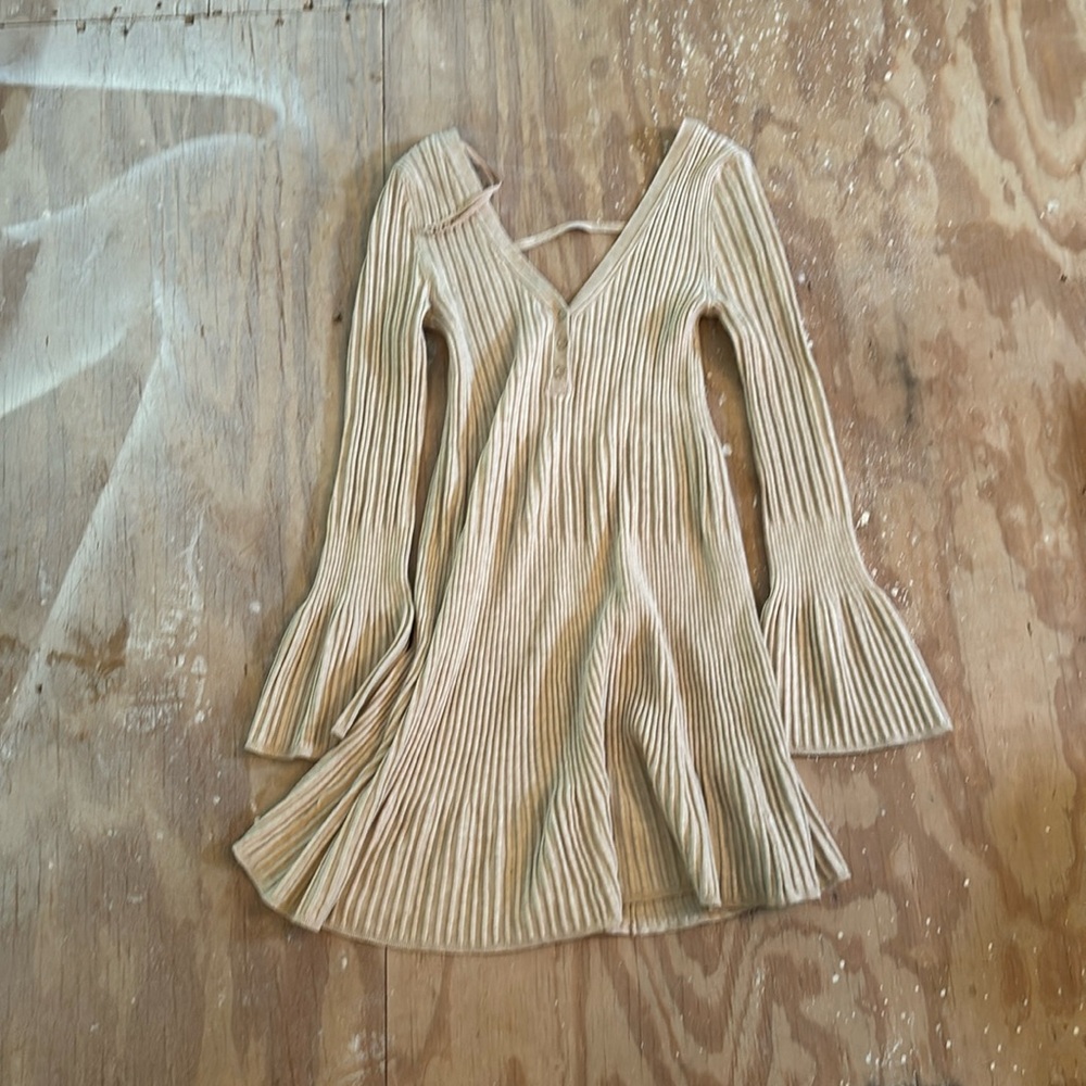 Beige sweater dress from a boutique
